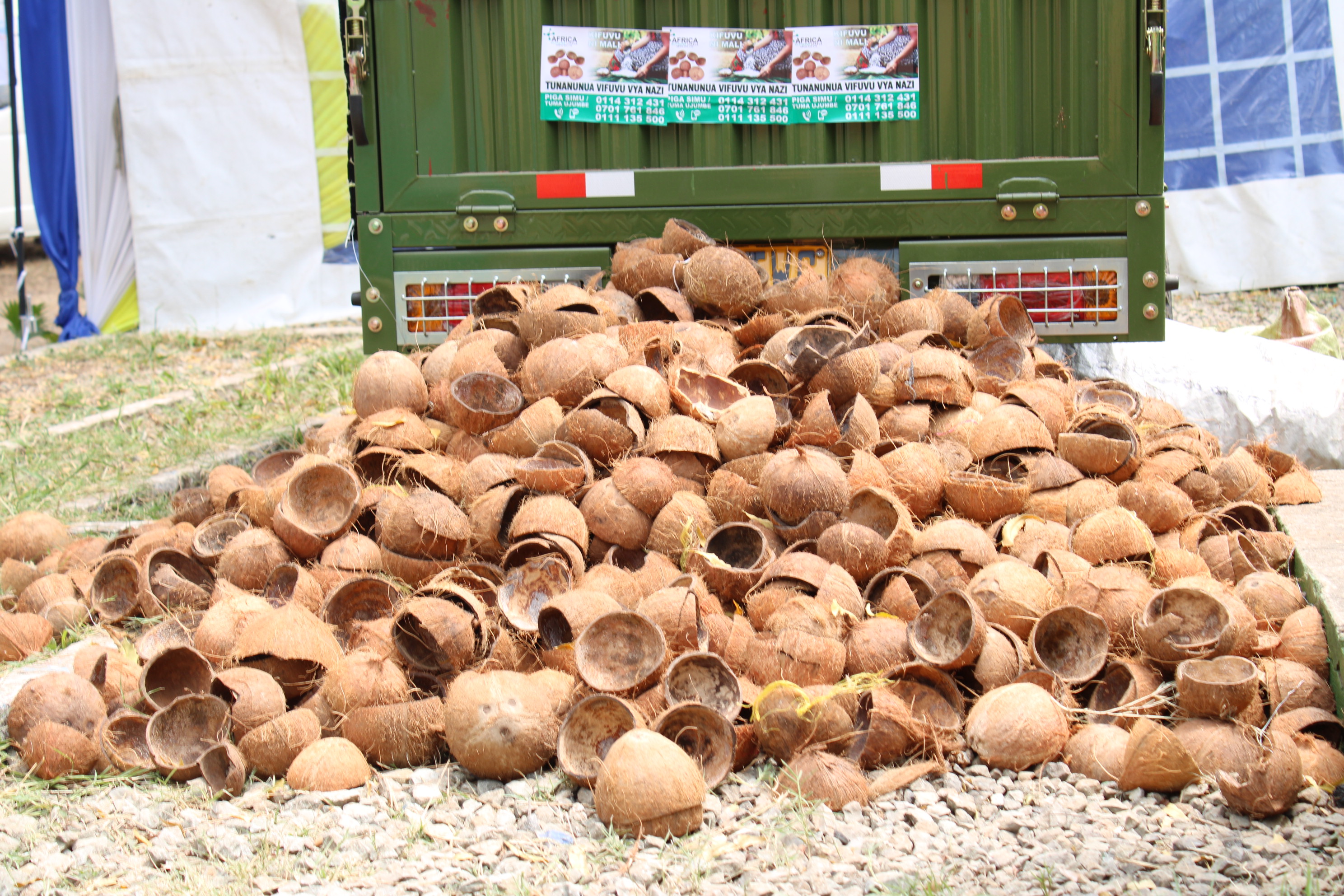 Recycling coconut shells